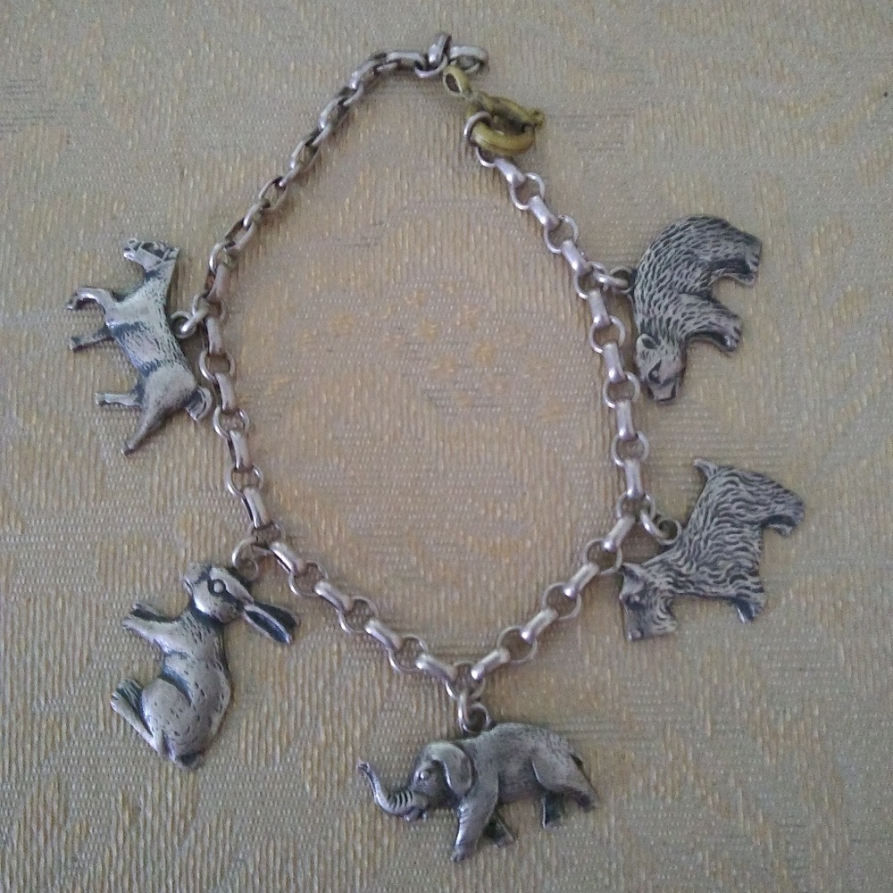 Sterling Silver Vintage Charm Bracelet